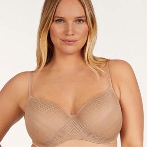 ThirdLove Everyday Lace T-Shirt Bra Beige Underwire Molded Cup 36F